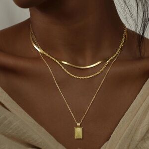 Homemade 14K Gold Plated Chain Necklace For Women